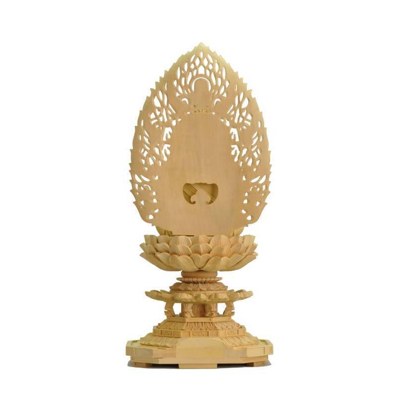 福和屋 仏像 真言宗 大日如来像 柘植八角台座 飛天光背 1.8寸 2寸 2.5