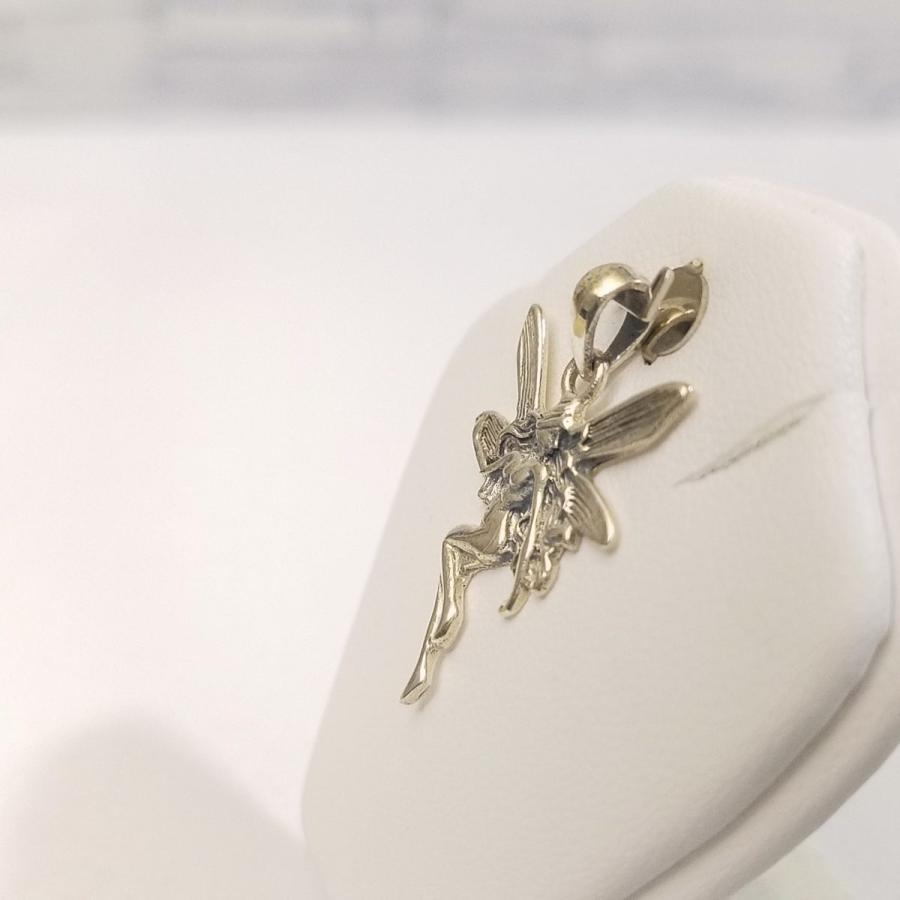 シルバー 925 妖精 フェアリー ペンダント ストーン付 ネックレス