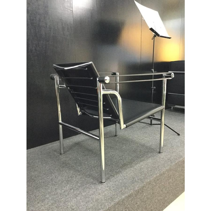 steel line lc1 スリングチェア 黒革 ル・コルビュジエ デザイン