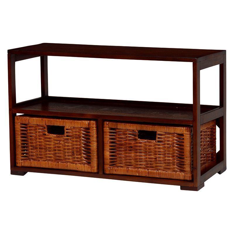 ニトリ 籐 木製収納ボックス 2個セット ニトリ 籐 木製収納ボックス 2