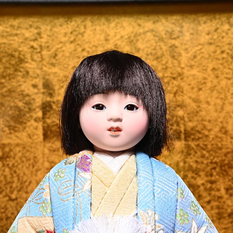 市松人形 日本人形 夢わらべ 女の子 2体 ガラスケース入り 節句 日本 嘉房