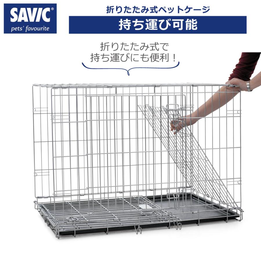 SAVIC 折りたたみ クレート ゲージ ハウス 室内飼い 災害時 防災 避難
