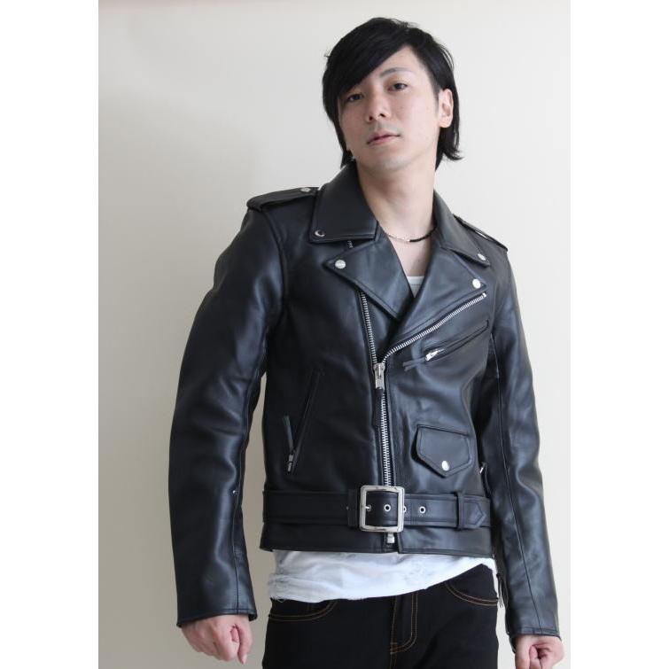 大きいサイズ【Whet Blu】リアルレザーシングルライダースジャケット