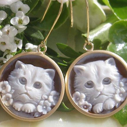 CAMEO（カメオ） 希少なペア作品 Ciro Gaglione作 シェルカメオ K18