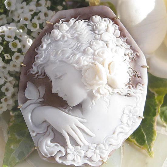 CAMEO（カメオ） Ciro Accanito作 シェルカメオ K18 SILVERペンダント