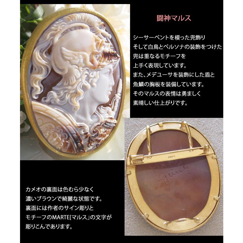 CAMEO（カメオ） Giuseppe Tesoriere作 サードニクス シェルカメオ