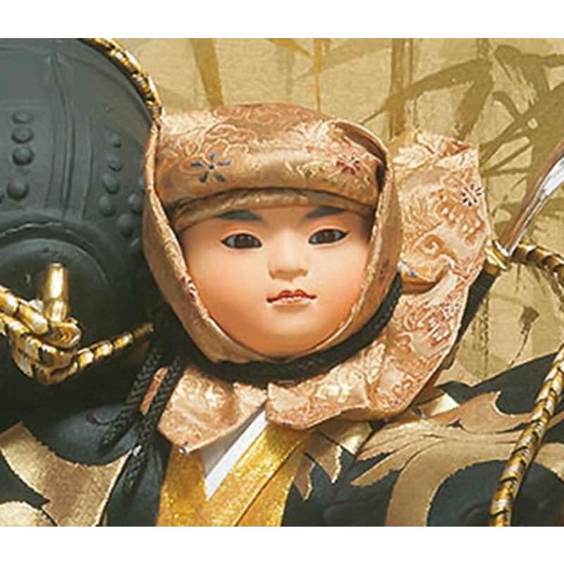 五月人形 コンパクト 豊久 武者人形 ケース飾り 釣鐘弁慶 8号 h075-mo