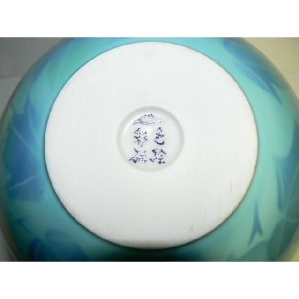 宮内庁御用達 深川製磁（有田） 色絵彩磁 花瓶 新古品 : にゃんこ堂