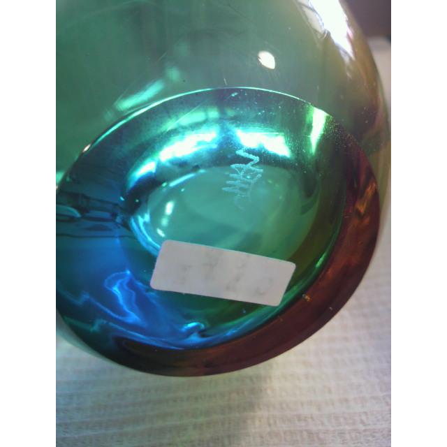 北洋硝子（ガラス） 作家物 作・秋村実 花瓶 津軽びいどろ 中古