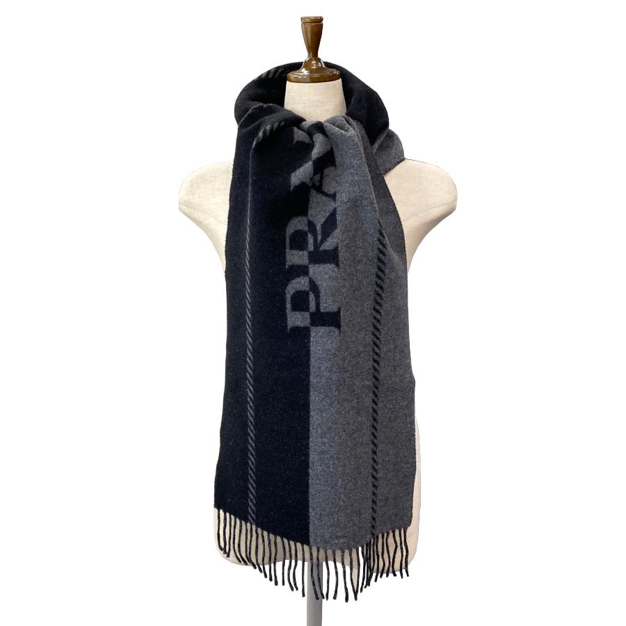 PRADA（プラダ） マフラー ジャカードロゴ入り スモール ウール