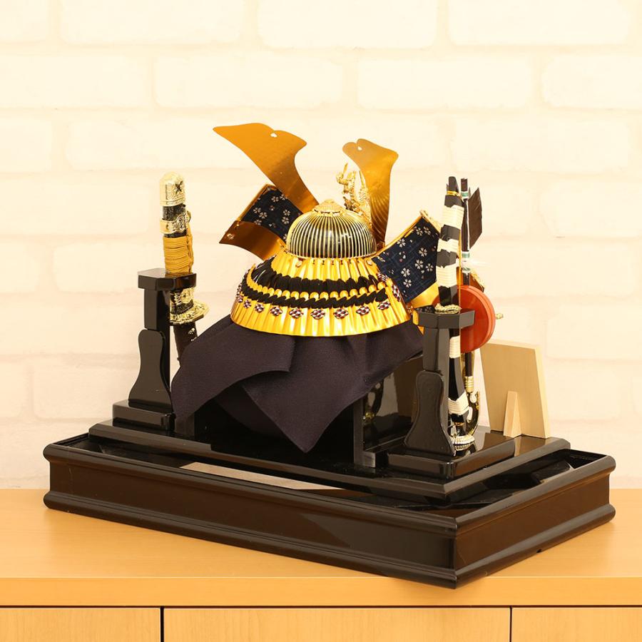 五月人形 工房天祥オリジナル ケース飾り コンパクト ミニ ケース 彫金