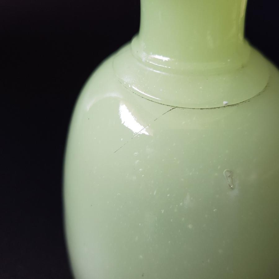 ウランガラス なつめ型 氷コップ KYマーク 【明治 大正】アンティーク