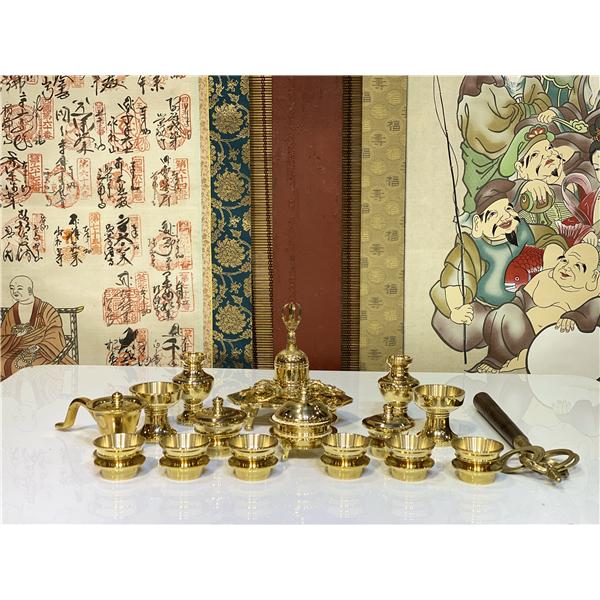 密教 法具 前具◇金剛鈴/金剛盤 五鈷杵三鈷杵独鈷杵火舎香炉一面器六器