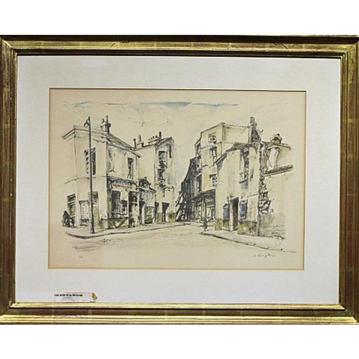 藤田 嗣治 レオナール・ツグハル・フジタ 『 サンテ通り 』レオナール