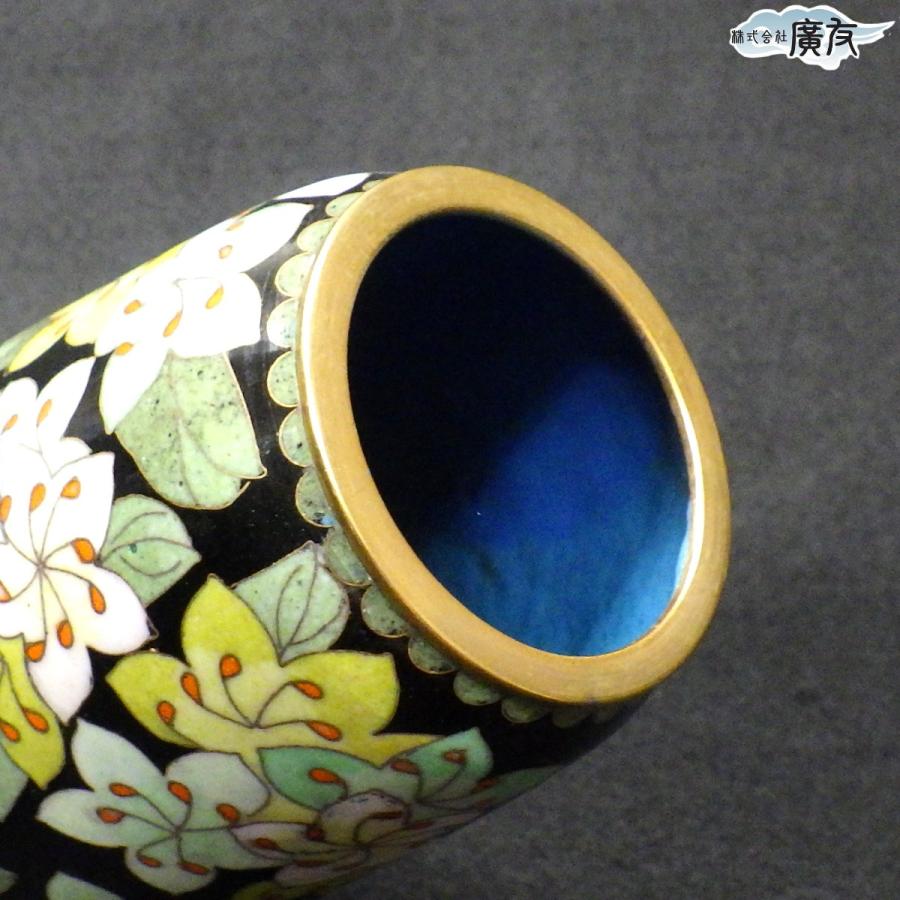 七宝焼き 七宝焼 昭和レトロ雑貨 昭和レトロ インテリア 花柄 花瓶