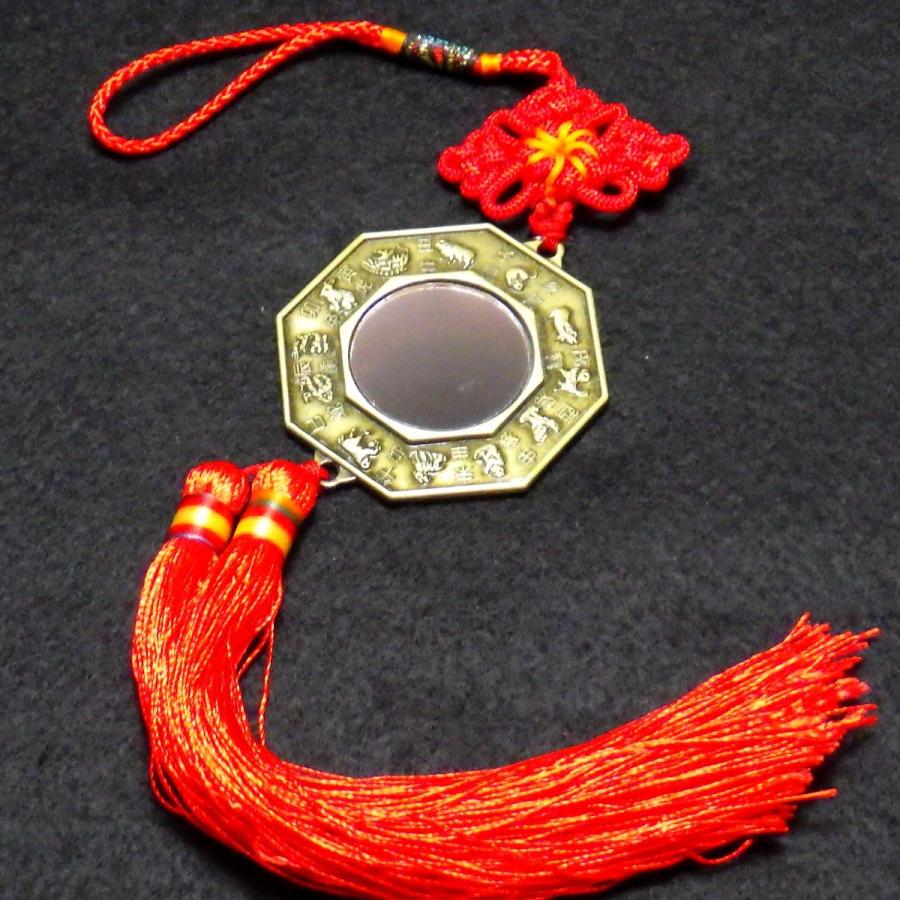 開運 風水 鏡 八卦鏡 魔除け 八角形 魔除けグッズ 玄関 置物 八角形鏡