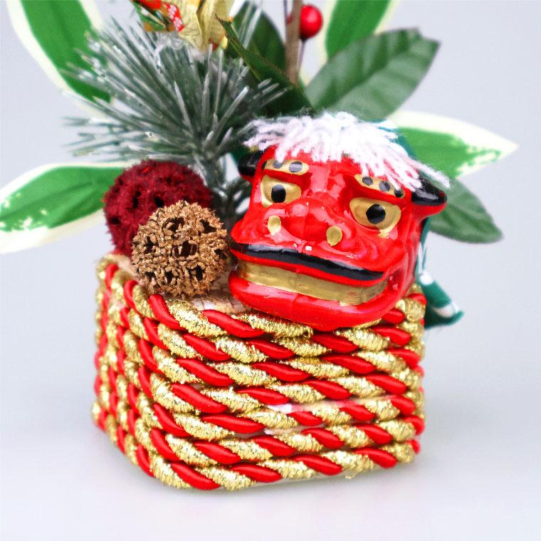 お正月置物 獅子舞 スタンド 卓上 お正月飾り 迎春 玄関 テーブル