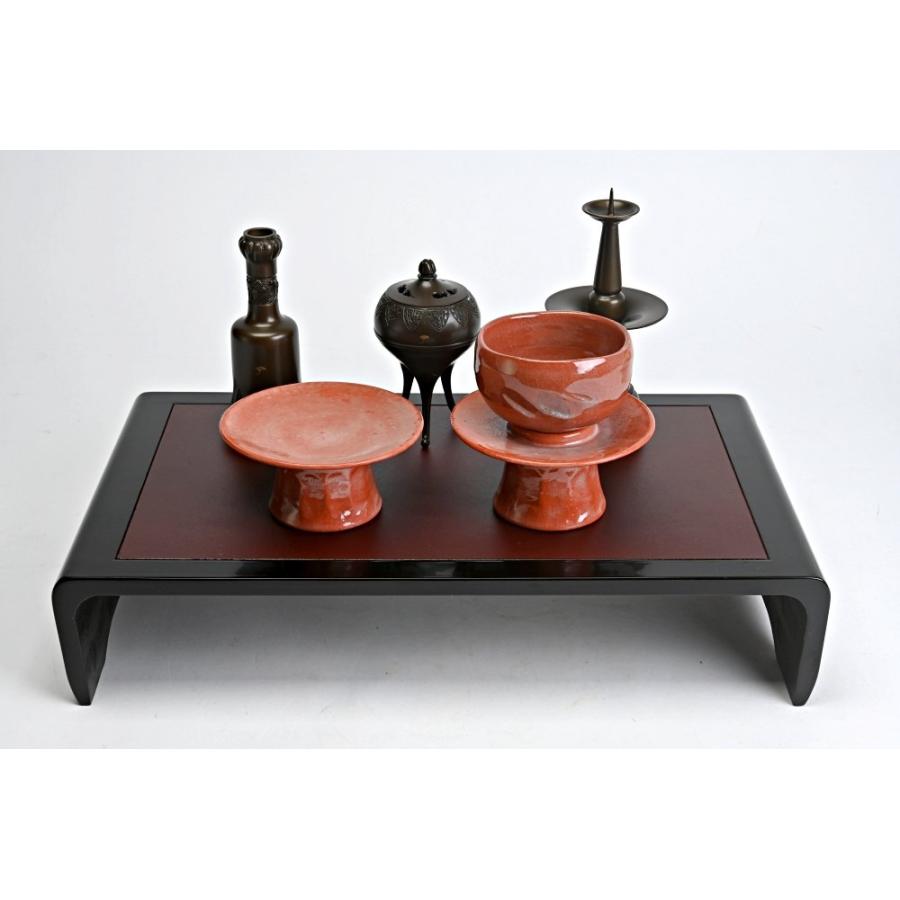 淡交社 今日庵認定 三具足 共箱付 掛軸 具足台 天目茶碗 天目台 高坏