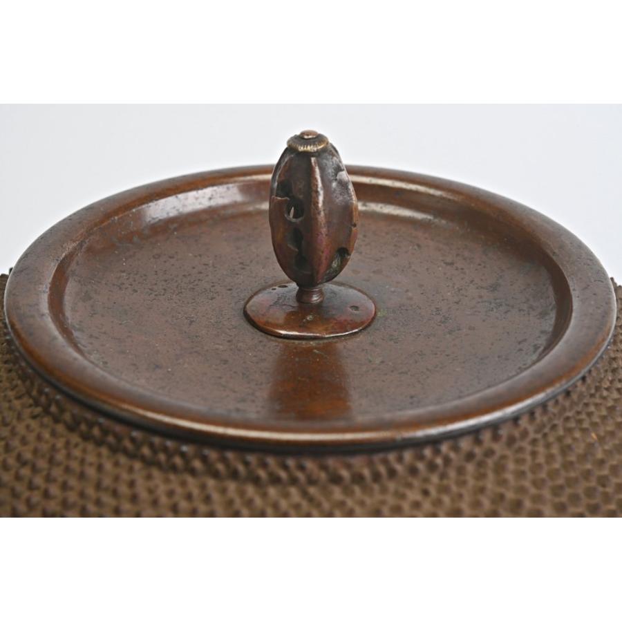 西村道爺作 霰棗釜 宝暦年時代 大西清右衛門 十四代浄中極め箱付