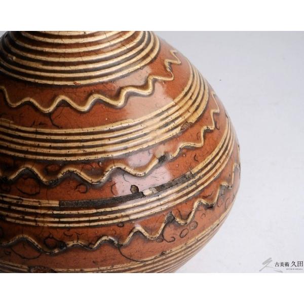 古丹波 えへん徳利 イッチン 筒描 酒器古民芸 花瓶 花器 : 古美術久田