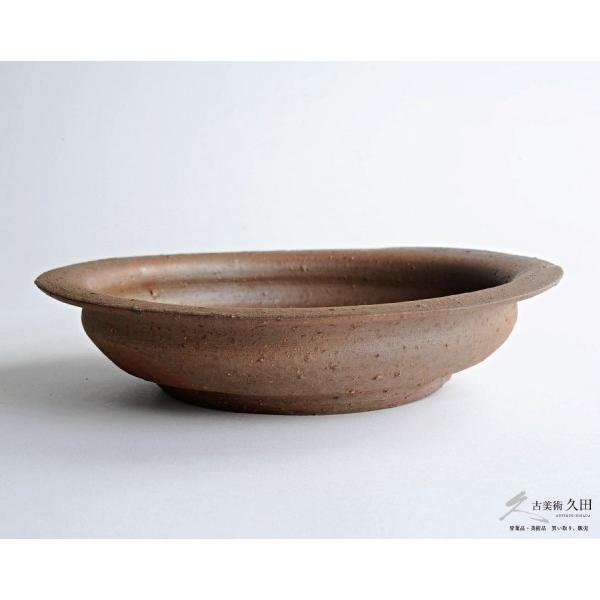 金重有邦 円山窯 備前焼 皿 銅鑼鉢 菓子皿 23．7cm 共箱 茶道具