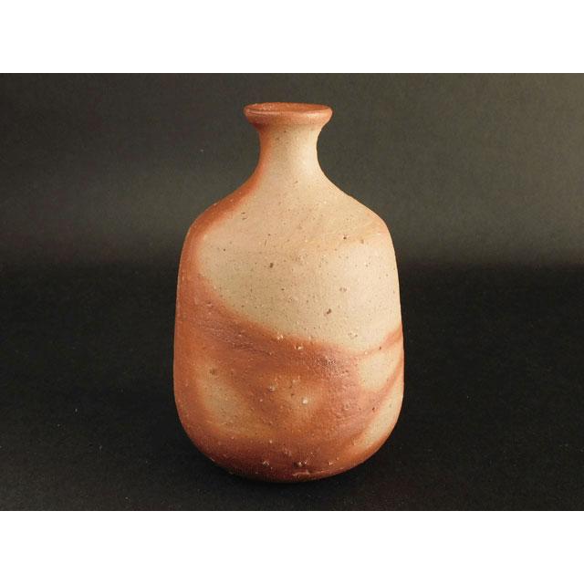 ◇ 人間国宝・山本陶秀先生 備前焼緋襷徳利 四方桟共箱 ◇ 【108