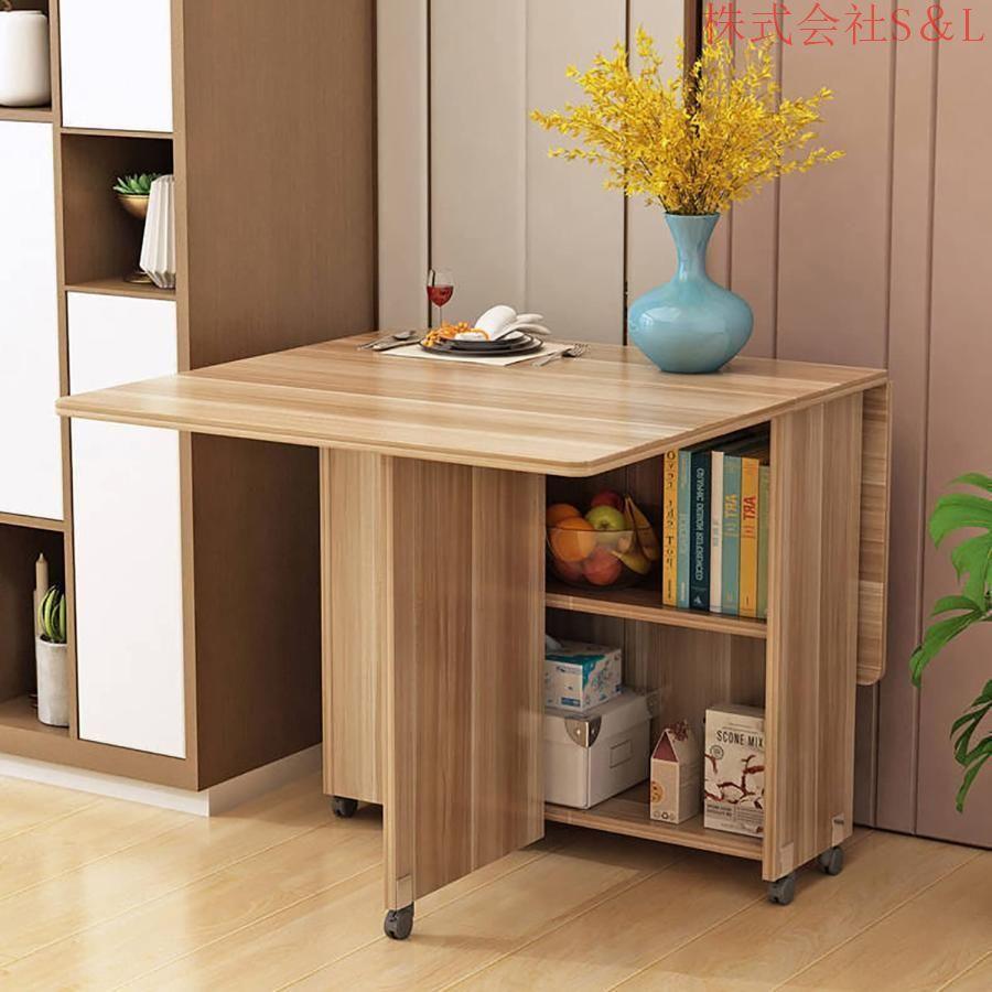 W&Berry 収納可能 折畳ポーカーテーブル コンパクト ダイニング 収納