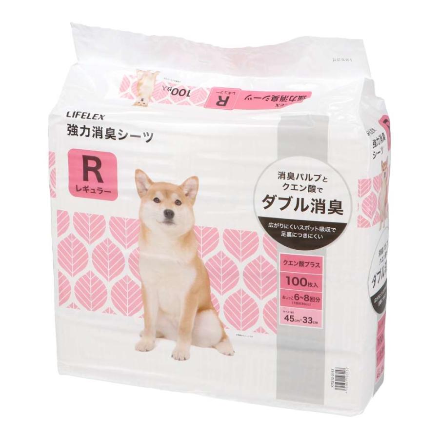 ペットシーツ レギュラー 厚型 100枚 強力消臭 犬用 トイレシート 吸収