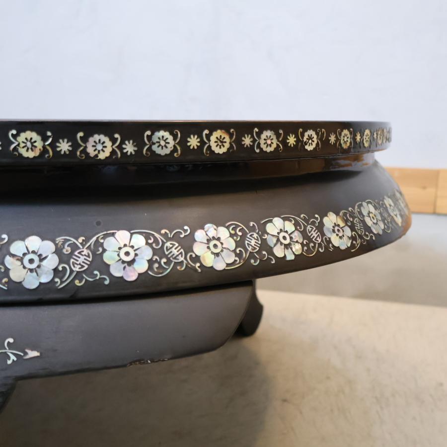 螺鈿細工 ローテーブル 座卓 工芸品 センターテーブル アンティーク調