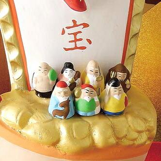 縁起物 置物 日本製 たから船七福神 小 ミニ 七福神 飾り物 陶器 開運