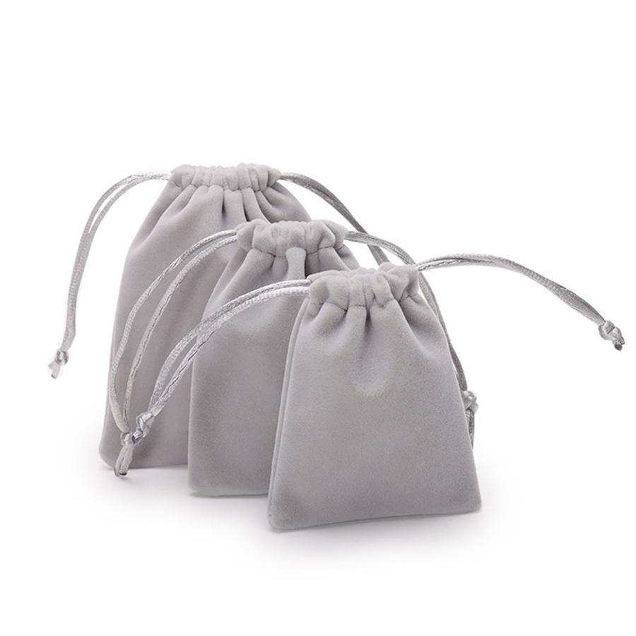 ジュエリーポーチ アクセサリー 保存袋 巾着袋 携帯用 高級ベロア調