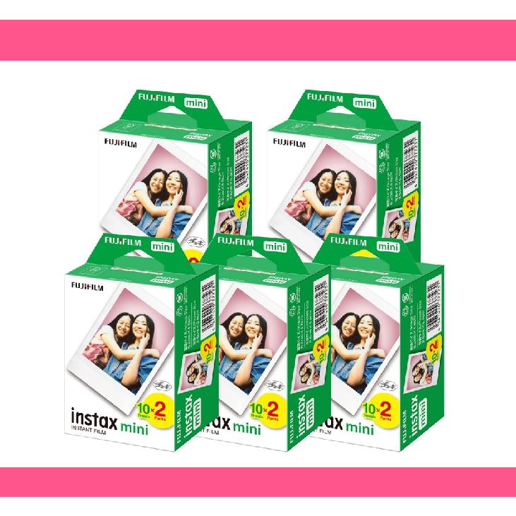instax 外箱有 チェキ フィルム INSTAX MINI 20枚入り 5個セット WW 2