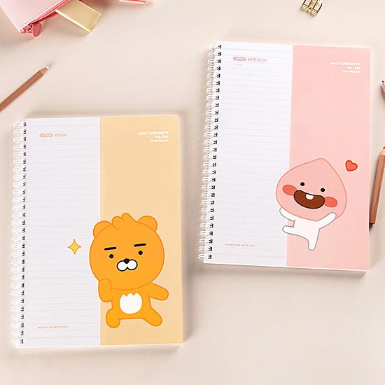 カカオフレンズ リトル スタンダード ハーフライン ノート kakao