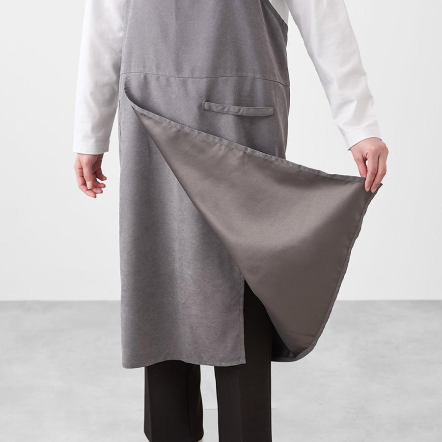 KEYUCA（ケユカ） エプロン キッチンエプロン 無地 かぶる バック