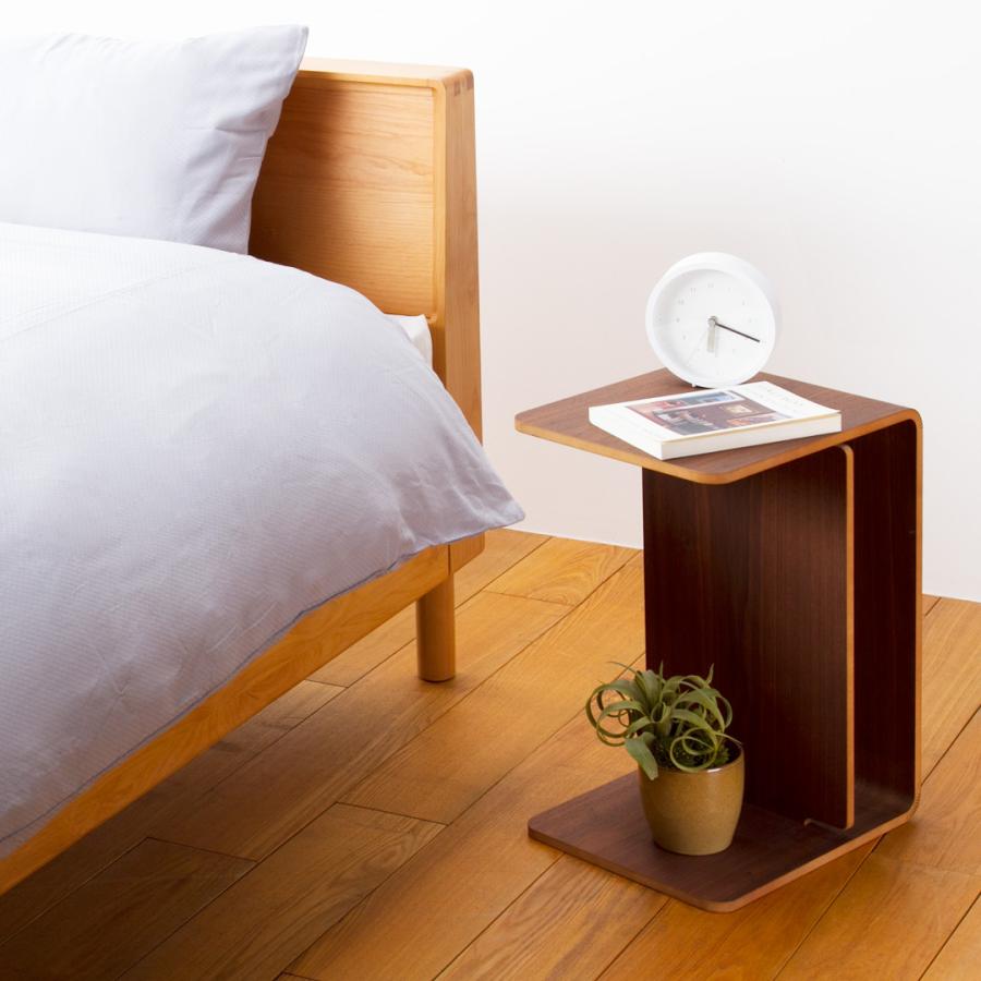 KEYUCA（ケユカ） サイドテーブル 日本製 2way コの字 木製 おしゃれ