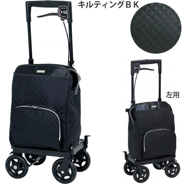 島製作所 シルバーカー メロディ プリモ ローズ柄R キルティングBK