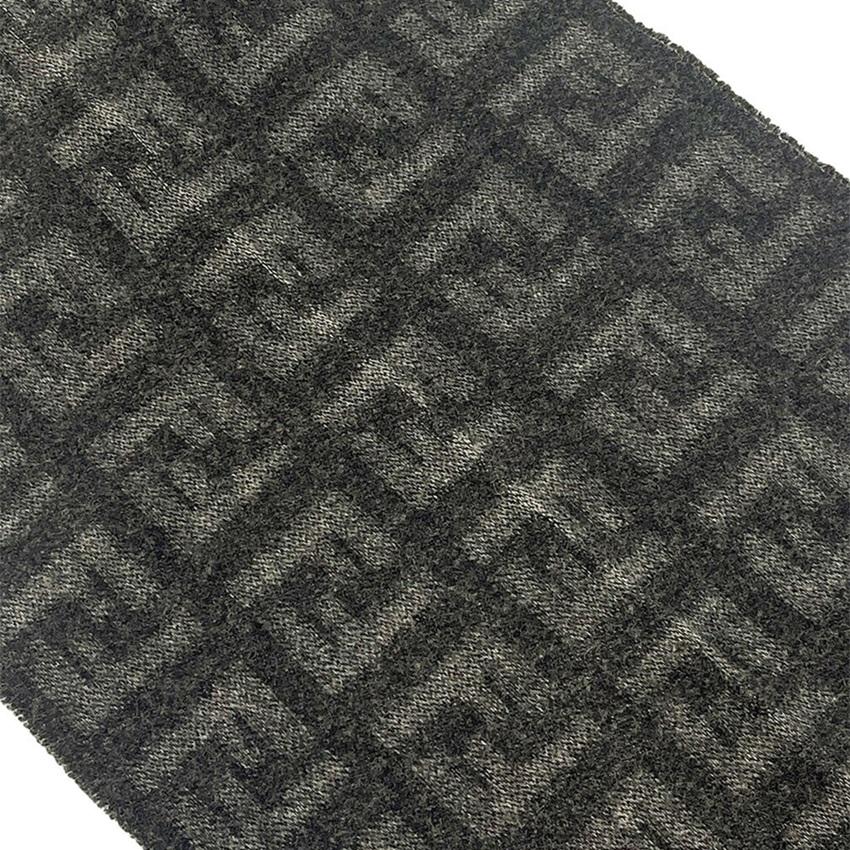 FENDI（フェンディ） マフラー ズッカ柄 フリンジマフラー ウール