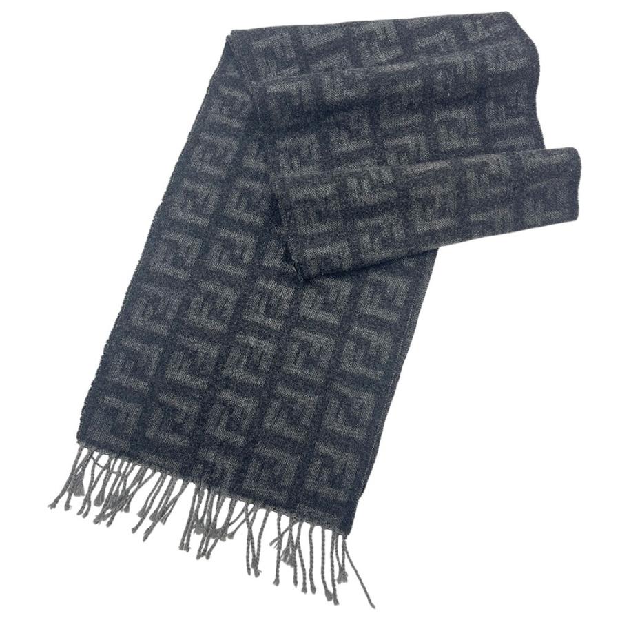 FENDI（フェンディ） マフラー ズッカ柄 フリンジマフラー ウール