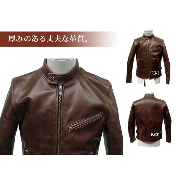 レザージャケット 革ジャン メンズ ライダースジャケット 本革 馬革