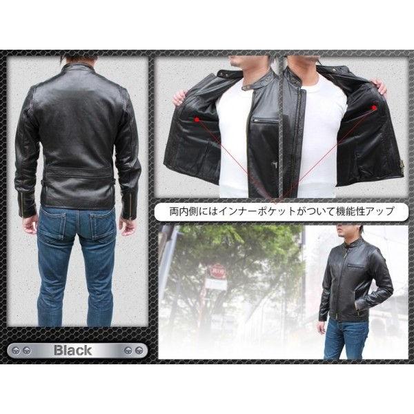 AVIREX シングルライダースジャケット6141052ブラック （難あり