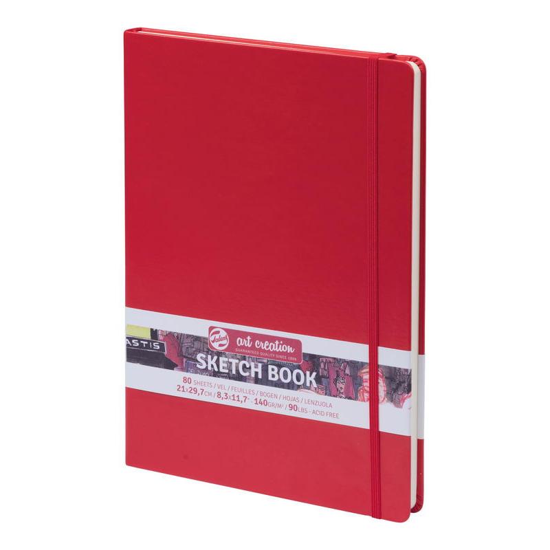 TACスケッチブック 21x30 レッド 80枚綴じ : カワチ画材ヤフー店