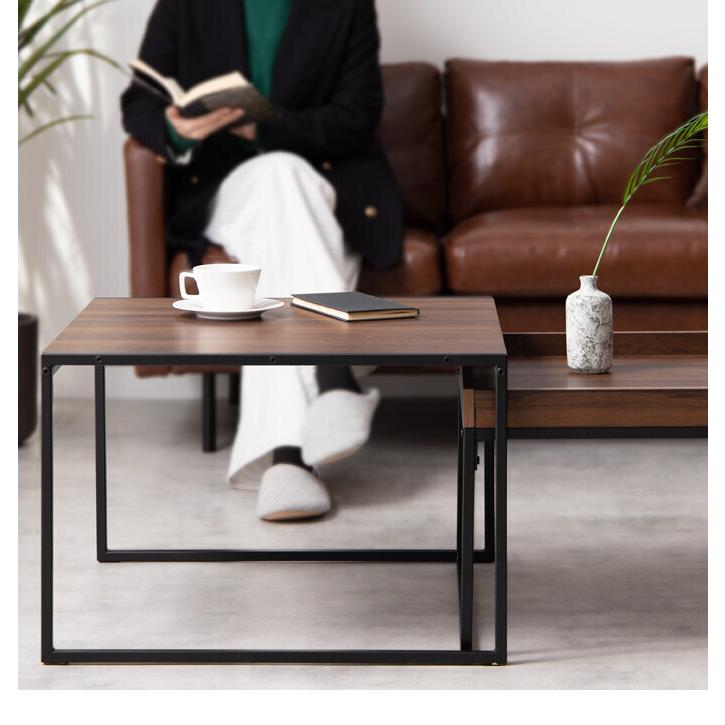 ゆ*め様 スクエア型サイドテーブル リビングテーブル/コーヒーテーブル