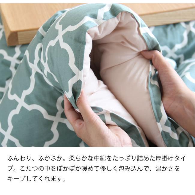 当店オリジナル！ モロッカン柄 こたつ布団 厚掛け単品 直径245cm