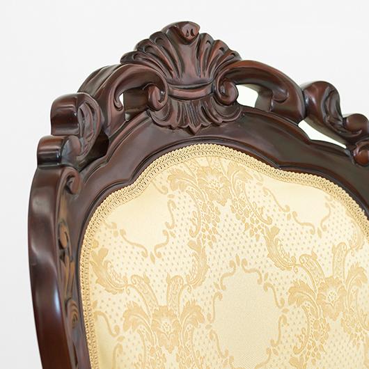 チェアー2脚セット 椅子 アンティーク ひじ無し 猫脚ダイニング