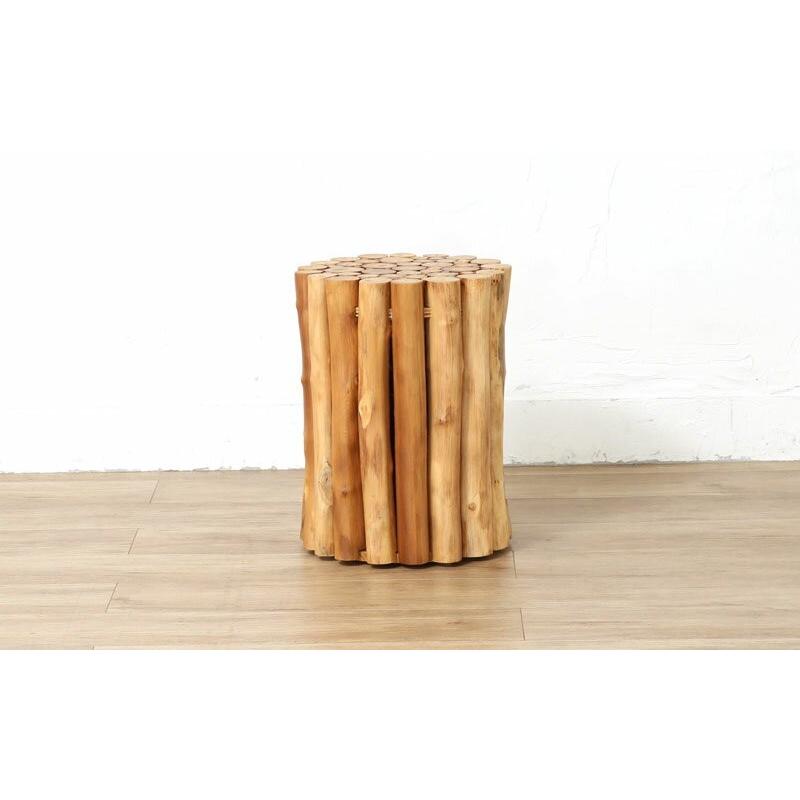 スツール 椅子 チーク無垢材 送料無料 1人用 サイドテーブル