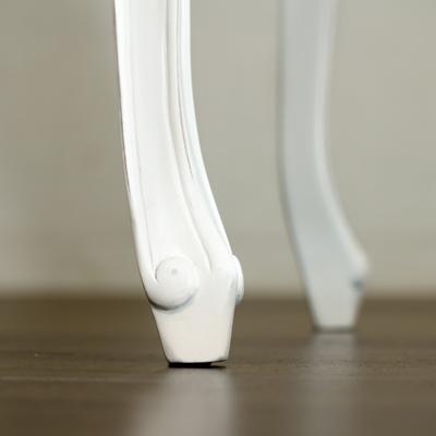 チェアー 椅子 猫脚 アンティーク 肘掛け有り ダイニングチェアー 白