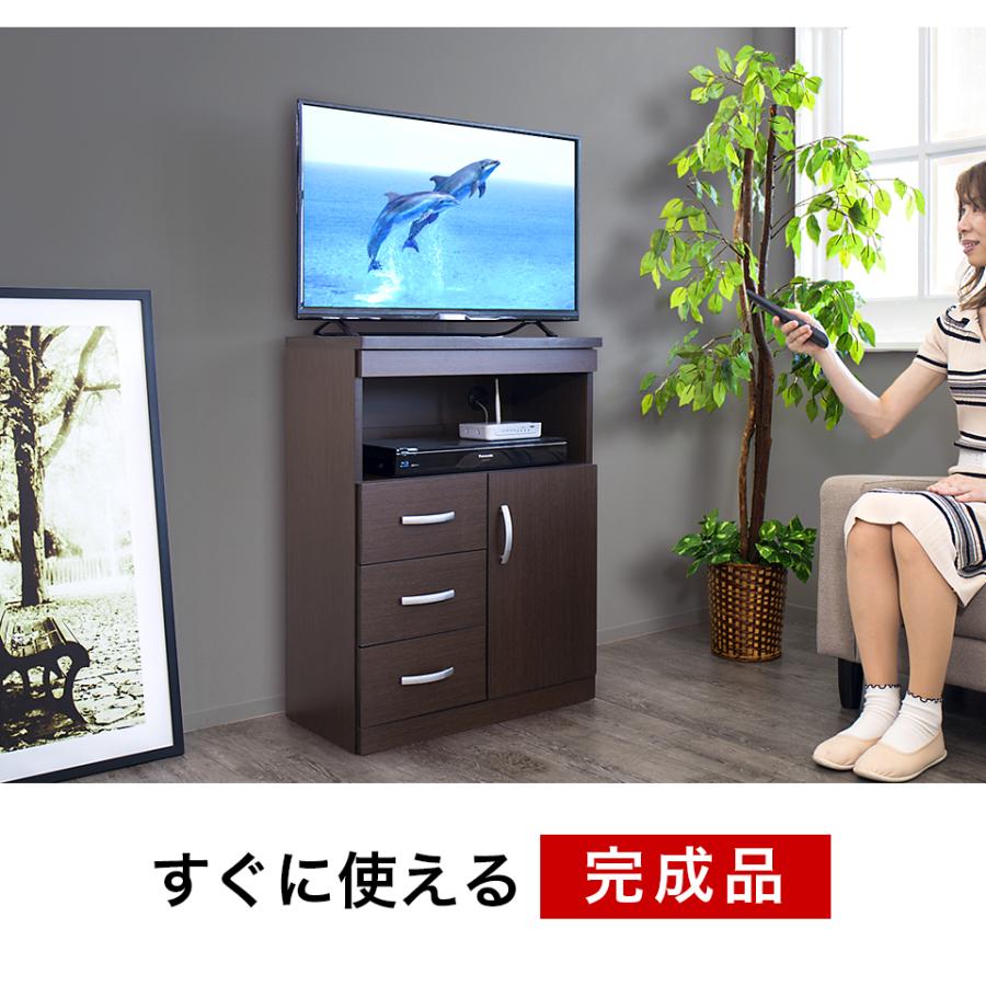 テレビ台 ハイタイプ 白 収納 完成品 ハイ 幅60 高さ80 奥行30水槽台