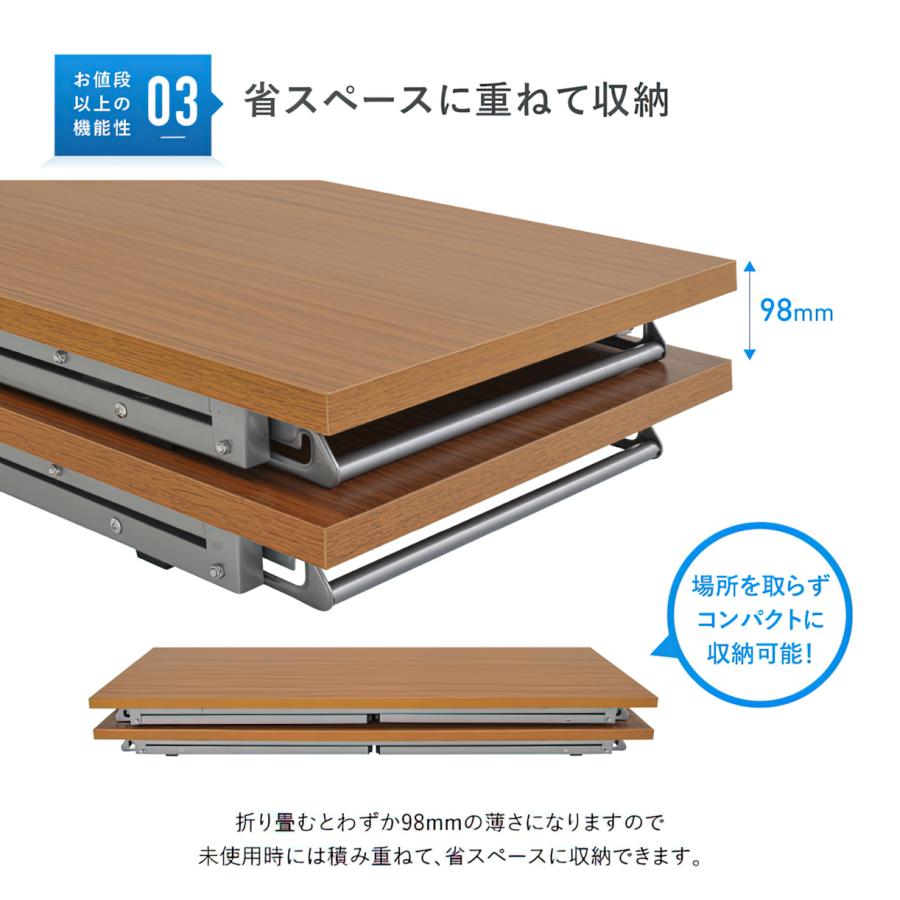 カグクロ 折りたたみテーブル W1800 D600 H700 長机 会議テーブル 会議