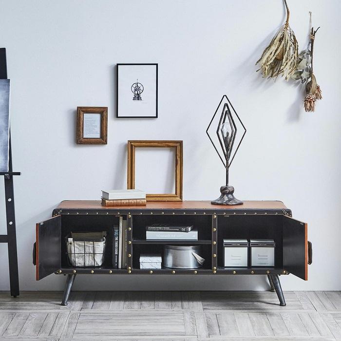 テレビ台 テレビボード 120 アンティーク レトロ TVボード ロータイプ