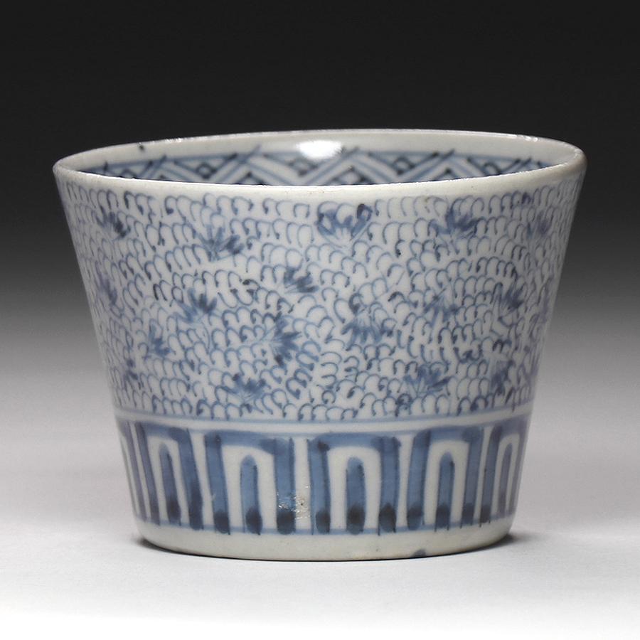 古伊万里 初期伊万里 そば猪口 蕎麦猪口 江戸時代 古美術 蝶の図 染付